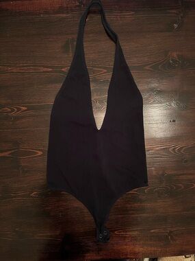 Express Black Halter Bodysuit